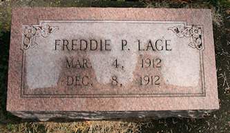 LAGE, FREDDIE P. - Muscatine County, Iowa | FREDDIE P. LAGE 