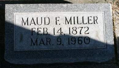 MILLER, MAUD F. - Muscatine County, Iowa | MAUD F. MILLER 