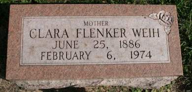 FLENKER WEIH, CLARA - Muscatine County, Iowa | CLARA FLENKER WEIH 