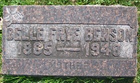 FRYE BENSON, BELLE - Muscatine County, Iowa | BELLE FRYE BENSON 