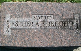 LEMKAU BIRKHOFER, ESTHER AMELOIA - Muscatine County, Iowa | ESTHER AMELOIA LEMKAU BIRKHOFER 