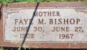 BISHOP, FAYE MARIBELLE - Muscatine County, Iowa | FAYE MARIBELLE BISHOP 