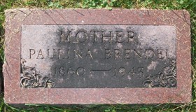 FREDRICK BRENDEL, PAULINA - Muscatine County, Iowa | PAULINA FREDRICK BRENDEL 
