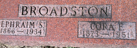 HARRIS BROADSTON, CORA F. - Muscatine County, Iowa | CORA F. HARRIS BROADSTON 