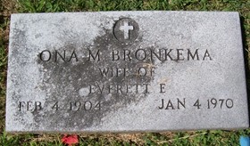 BRONKEMA, ONA M. - Muscatine County, Iowa | ONA M. BRONKEMA 