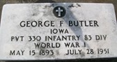 BUTLER, GEORGE F. - Muscatine County, Iowa | GEORGE F. BUTLER 