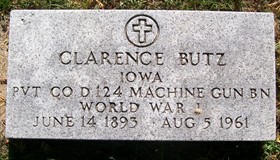 BUTZ, CLARENCE E. - Muscatine County, Iowa | CLARENCE E. BUTZ 