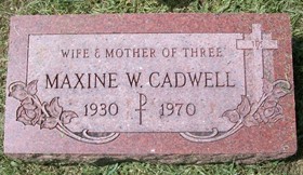 CADWELL, MAXINE WANDA - Muscatine County, Iowa | MAXINE WANDA CADWELL 