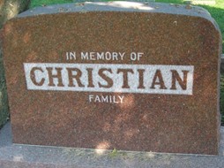 CHRISTIAN, FAMILY MONUMENT - Muscatine County, Iowa | FAMILY MONUMENT CHRISTIAN 