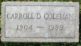 COLEMAN, CARROLL D. - Muscatine County, Iowa | CARROLL D. COLEMAN 