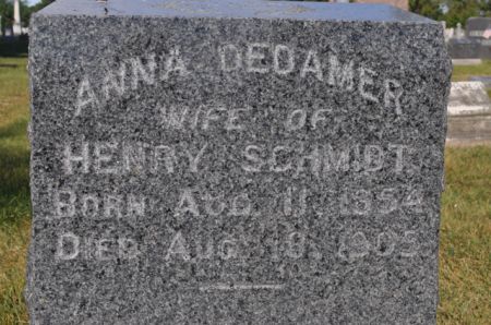 DEDAMER SCHMIDT, ANNA - Muscatine County, Iowa | ANNA DEDAMER SCHMIDT 