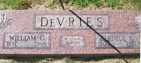 DEVRIES, WILLIAM G. - Muscatine County, Iowa | WILLIAM G. DEVRIES 