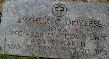 DEWEESE, ARTHUR C. - Muscatine County, Iowa | ARTHUR C. DEWEESE 