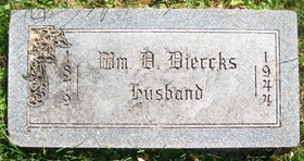 DIERCKS, WILLIAM DIETRICH - Muscatine County, Iowa | WILLIAM DIETRICH DIERCKS 