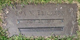ERICKSON, EVA VALBORG - Muscatine County, Iowa | EVA VALBORG ERICKSON 