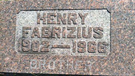 FABRIZIUS, HENRY - Muscatine County, Iowa | HENRY FABRIZIUS 