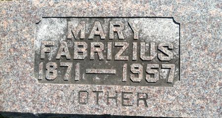 FABRIZIUS, MARY - Muscatine County, Iowa | MARY FABRIZIUS 