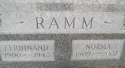 RAMM, FERDINAND - Muscatine County, Iowa | FERDINAND RAMM 