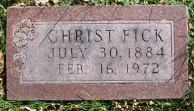 FICK, CHRIST - Muscatine County, Iowa | CHRIST FICK 