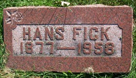 FICK, HANS NICKOLS - Muscatine County, Iowa | HANS NICKOLS FICK 