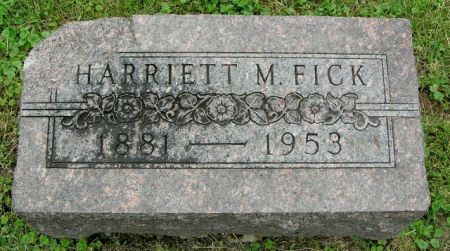 FICK, HARRIETT M. - Muscatine County, Iowa | HARRIETT M. FICK 