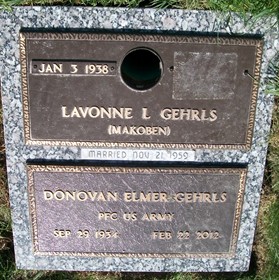 GEHRLS, DONOVAN ELMER 