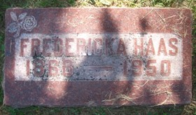 HAAS, FREDERICKA - Muscatine County, Iowa | FREDERICKA HAAS 