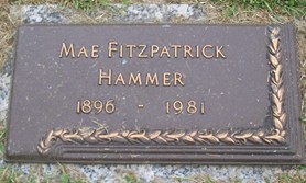 FITZPATRICK HAMMER, MAE - Muscatine County, Iowa | MAE FITZPATRICK HAMMER 