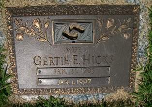 HICKS, GERTIE E. - Muscatine County, Iowa | GERTIE E. HICKS 