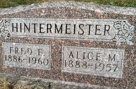 HINTERMEISTER, ALICE M - Muscatine County, Iowa | ALICE M HINTERMEISTER 