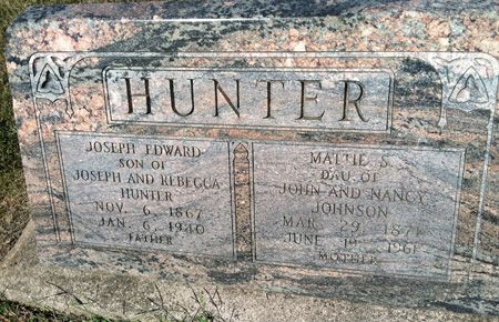 HUNTER, JOSEPH EDWARD - Muscatine County, Iowa | JOSEPH EDWARD HUNTER 