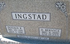 ZIEGENHORN INGSTAD, H. BERNYCE - Muscatine County, Iowa | H. BERNYCE ZIEGENHORN INGSTAD 