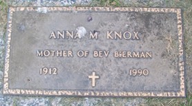 GUNZENHAUSER KNOX, ANNA MATHILDA - Muscatine County, Iowa | ANNA MATHILDA GUNZENHAUSER KNOX 