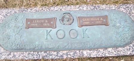 SPRINGMEIER KOOK, GERTRUDE A. - Muscatine County, Iowa | GERTRUDE A. SPRINGMEIER KOOK 