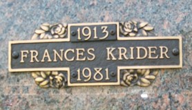KRIDER, FRANCES - Muscatine County, Iowa | FRANCES KRIDER 