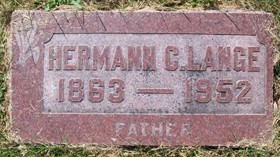 LANGE, HERMANN CARL - Muscatine County, Iowa | HERMANN CARL LANGE 