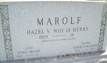 MCGINNIS MAROLF, HAZEL V. - Muscatine County, Iowa | HAZEL V. MCGINNIS MAROLF 