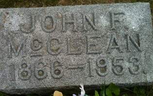 MCCLEAN, JOHN FRANCIS - Muscatine County, Iowa | JOHN FRANCIS MCCLEAN 