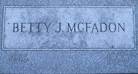 MCFADON, BETTY J. - Muscatine County, Iowa | BETTY J. MCFADON 
