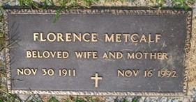 SCHAFER METCALF, FLORENCE E. - Muscatine County, Iowa | FLORENCE E. SCHAFER METCALF 