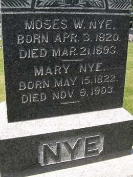 NYE, MOSES W. - Muscatine County, Iowa | MOSES W. NYE 