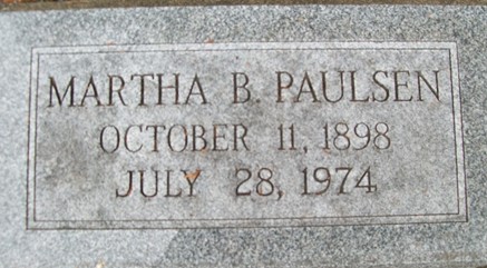 PAULSEN, MARTHA B. - Muscatine County, Iowa | MARTHA B. PAULSEN 