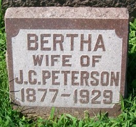 PETERSON, BERTHA - Muscatine County, Iowa | BERTHA PETERSON 