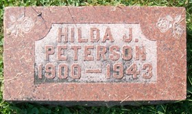 KINDLER PETERSON, HILDA J. - Muscatine County, Iowa | HILDA J. KINDLER PETERSON 