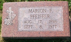 PFEIFFER, MARION FRANCIS - Muscatine County, Iowa | MARION FRANCIS PFEIFFER 