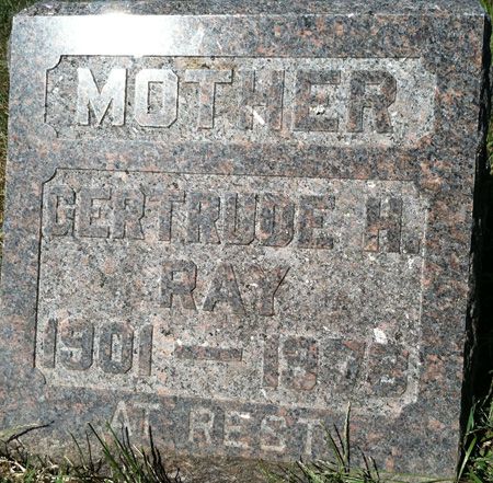 RAY, GERTRUDE H - Muscatine County, Iowa | GERTRUDE H RAY 