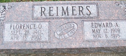 REIMERS, FLORENCE O. - Muscatine County, Iowa | FLORENCE O. REIMERS 