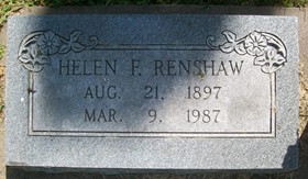 KINDLER RENSHAW, HELEN FREIDA - Muscatine County, Iowa | HELEN FREIDA KINDLER RENSHAW 
