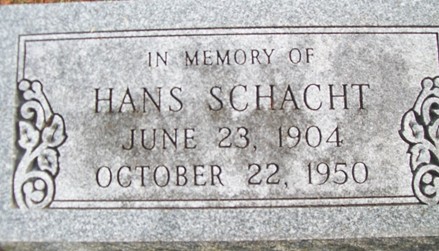 SCHACHT, HANS - Muscatine County, Iowa | HANS SCHACHT 