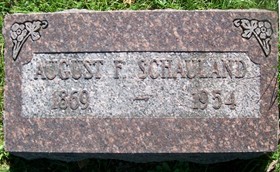 SCHAULAND, AUGUST F. - Muscatine County, Iowa | AUGUST F. SCHAULAND 